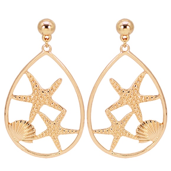 Layered Sea Life Drop Earrings - Picture 1 of 1